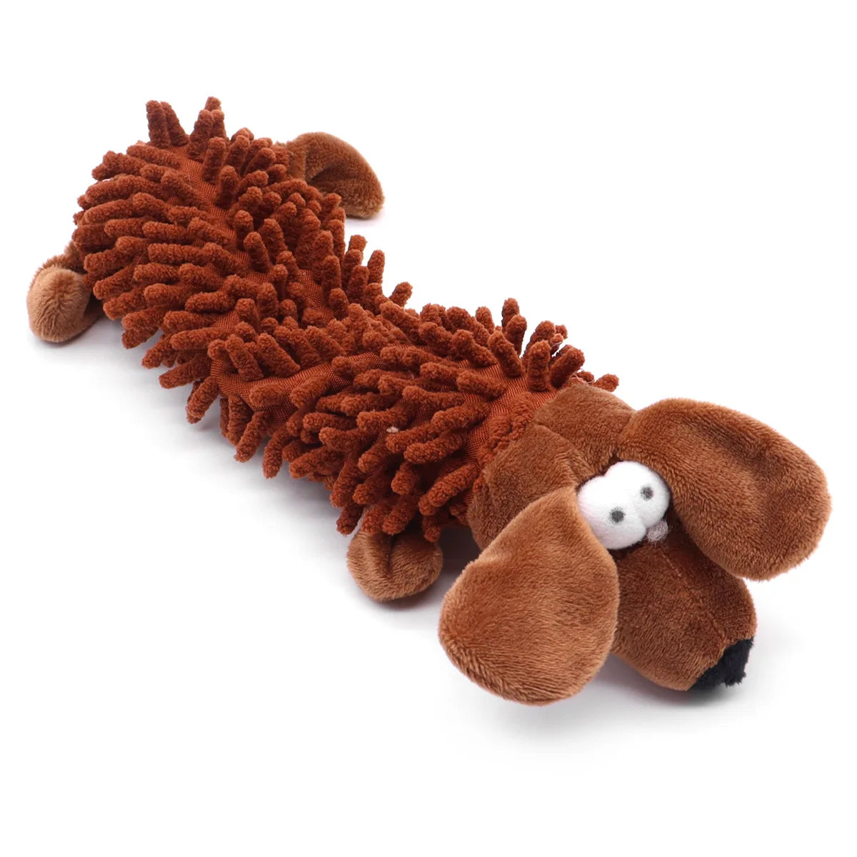 Squeaky Plush Dog Toy with Soft Mop Texture