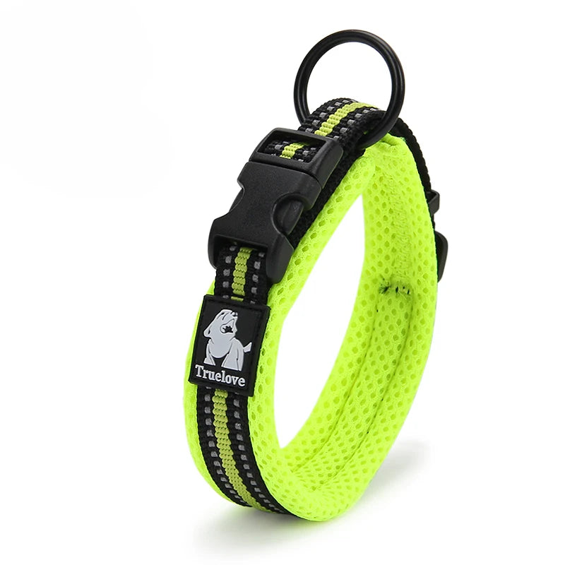 Soft Padded Dog Collar with Mesh Lining for Small to Large Dogs