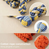 Cotton Rope Dog Chew Toy in Carrot, Dumbbell and Corn Shapes