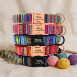 Personalized Nylon Dog Collar with Engraved Name and Metal Buckle