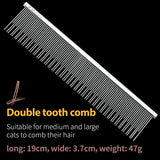 Stainless Steel Dog Grooming Comb with Tapered Pins, 4 Styles