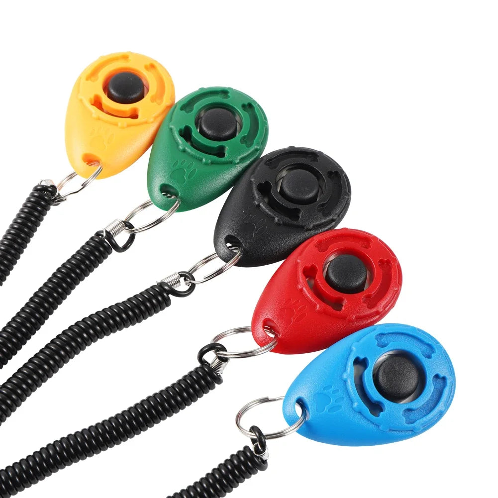 Dog Training Clicker with Wrist Coil and Clip