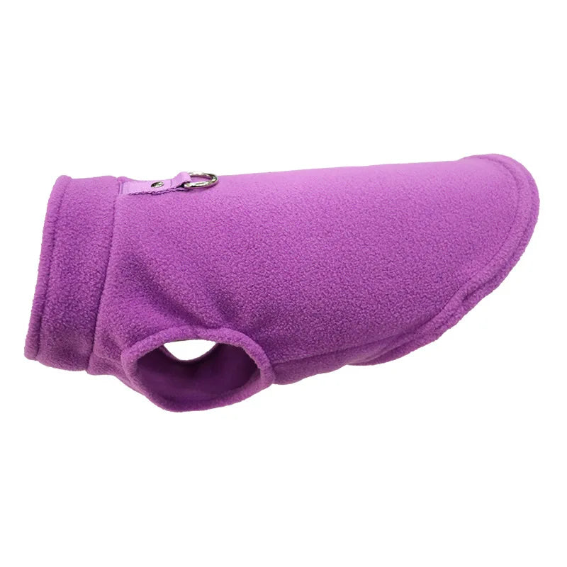 Fleece Dog Vest with D-Ring for Small Dogs