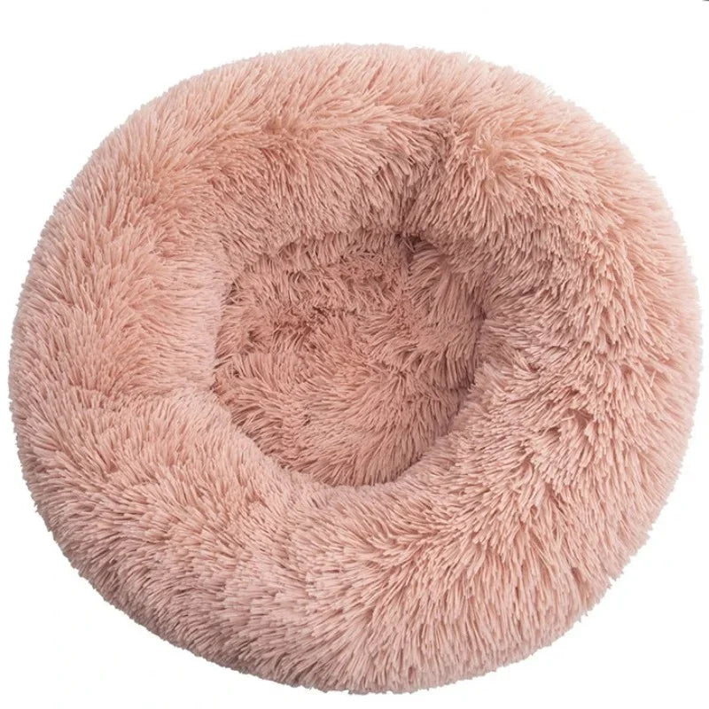 Machine Washable Donut Dog Bed, Plush Round Bed in 6 Sizes