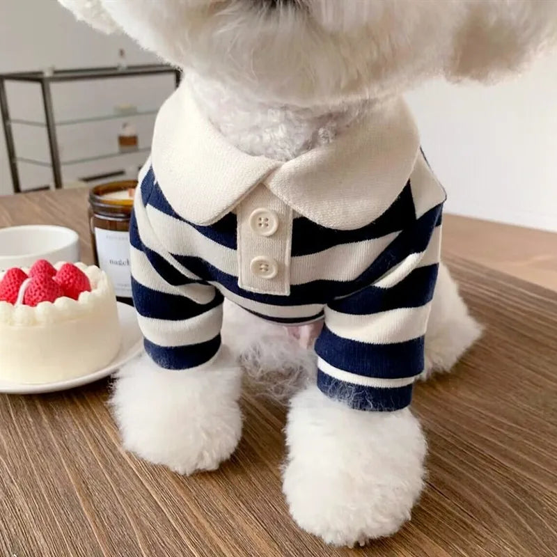 Dog Polo Shirt for Small Dogs, Soft Cotton Summer Shirt