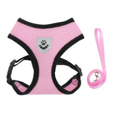 Mesh Dog Harness and Leash Set for Small Dogs and Cats