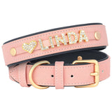 Custom Name Dog Collar with Jeweled Letter Charms