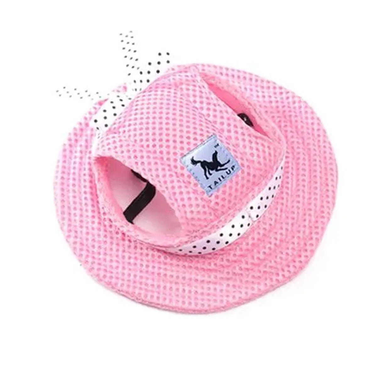 Dog Baseball Cap with Ear Holes, Breathable Mesh Visor Hat