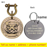 Personalized Engraved Dog ID Tag with Name, Phone and Address