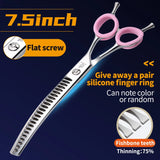 Curved Chunkers and Thinners for Dog Grooming, 7 or 7.5 Inch