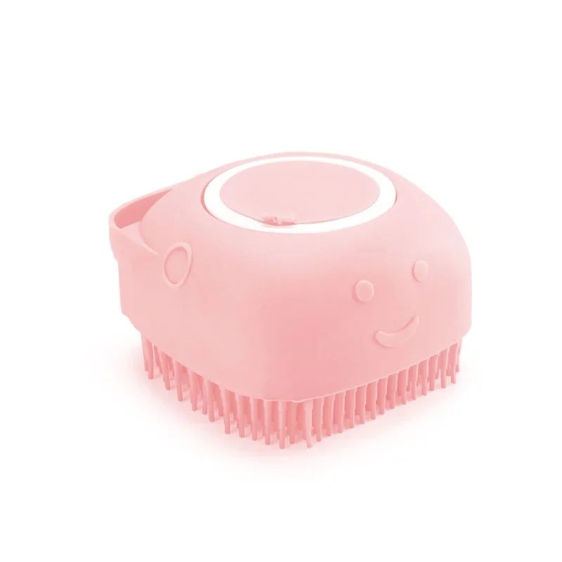 Silicone Dog Bath Brush with Shampoo Dispenser