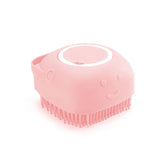 Silicone Dog Bath Brush with Shampoo Dispenser