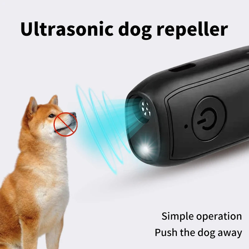 Portable Ultrasonic Dog Deterrent with Flashing LED
