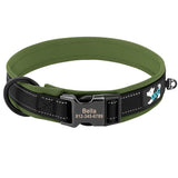 Personalized Dog Collar with Engraved Buckle, Reflective & Padded