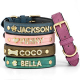 Custom Name Dog Collar with Jeweled Letter Charms