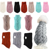 Knitted Dog Sweater for Small Dogs, Warm Pullover for Winter