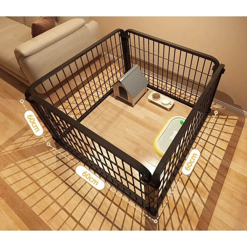 Indoor Dog Playpen with Self-Locking Gate for Small & Medium Dogs