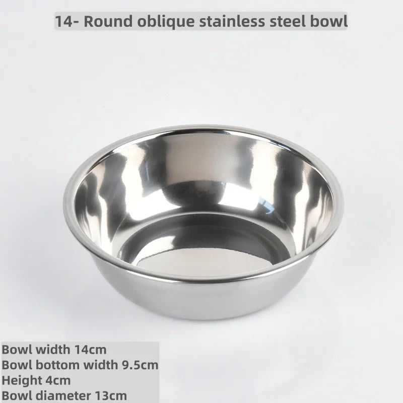 Stainless Steel Double Dog Bowl with Non-Slip Silicone Mat