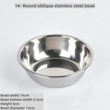 Stainless Steel Double Dog Bowl with Non-Slip Silicone Mat