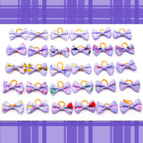 Dog Hair Bows with Rubber Bands, Mixed Colors, 10 to 30 Pack