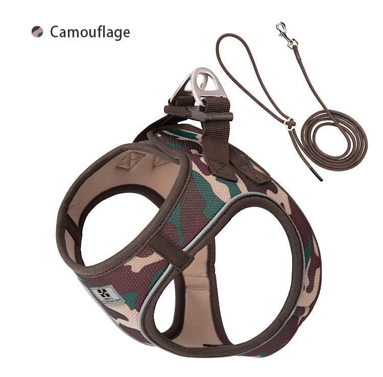 Step-In Dog Harness and Leash Set for Small Dogs and Cats