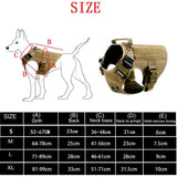 Tactical Dog Harness with MOLLE Panels and Handle for Large Dogs