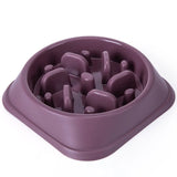 Anti-Gulping Puzzle Dog Bowl with Four Non-Slip Pads, Slow Feeder