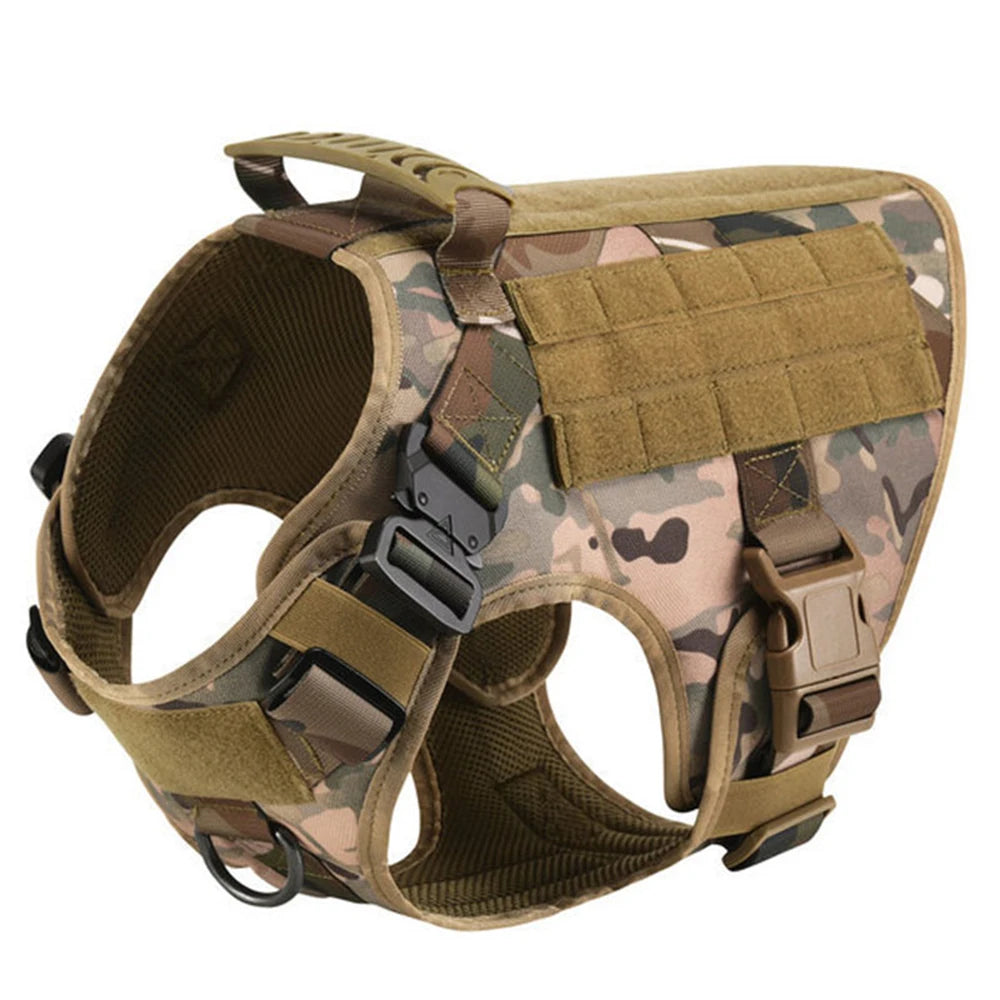 Tactical Dog Harness with MOLLE Panels for Medium & Large Dogs