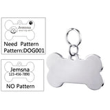 Engraved Dog ID Tag, Two-Sided Stainless Steel Name Tag