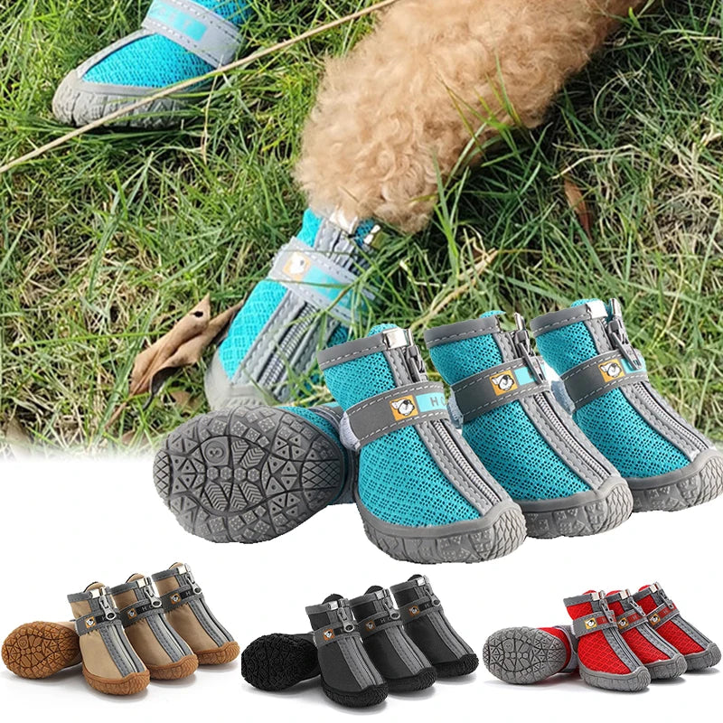 Non-Slip Dog Shoes for Small Dogs with Warm Plush Lining