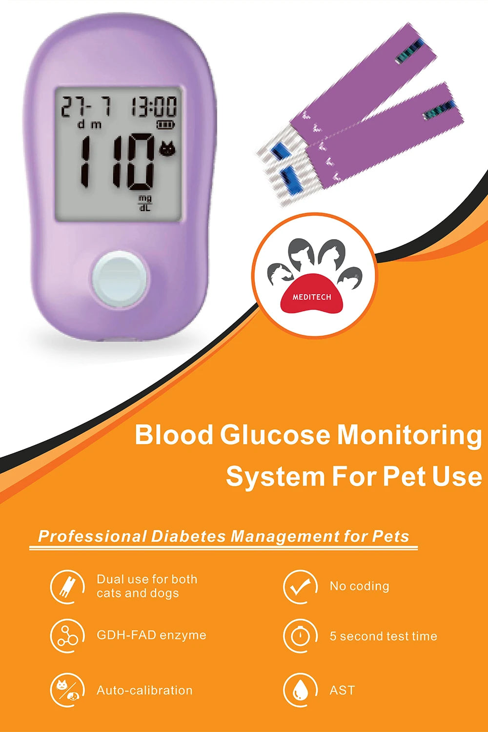 Dog Glucose Meter for Home Diabetes Monitoring