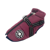 Large Dog Winter Coat with Built-In Harness, Up to 5XL