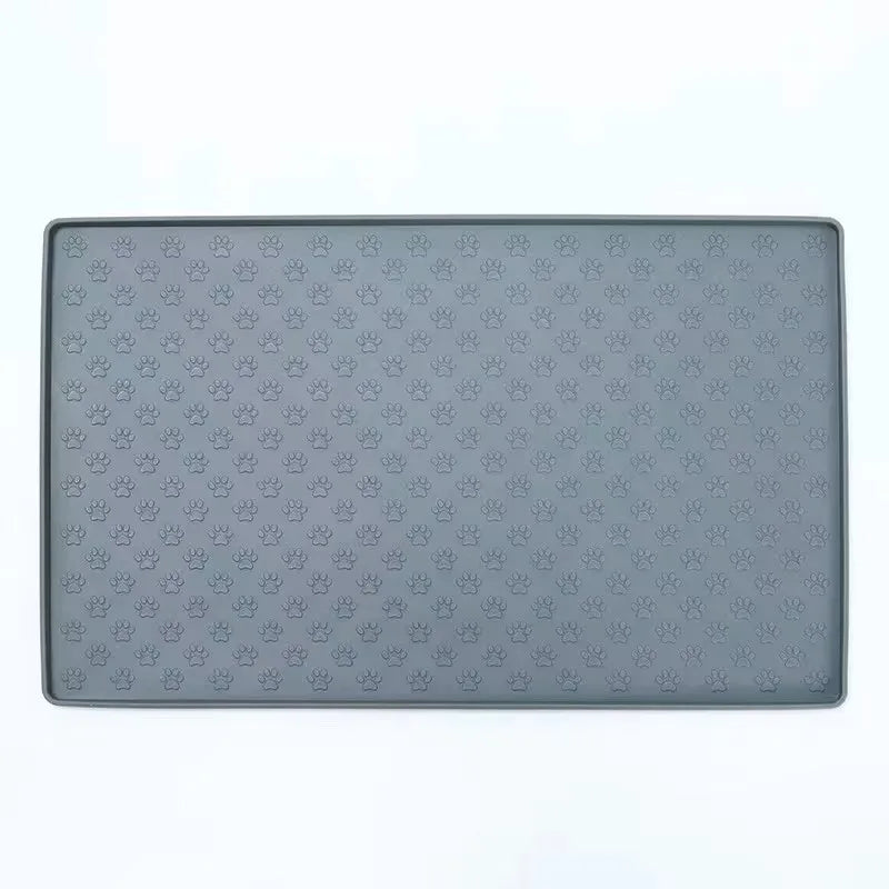 Silicone Dog Food Mat with Raised Edge, Waterproof
