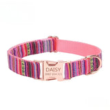 Personalized Dog Collar with Engraved Name and Phone Buckle