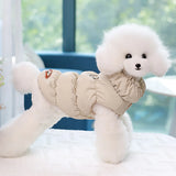 Padded Dog Winter Coat for Small and Medium Dogs, Windproof