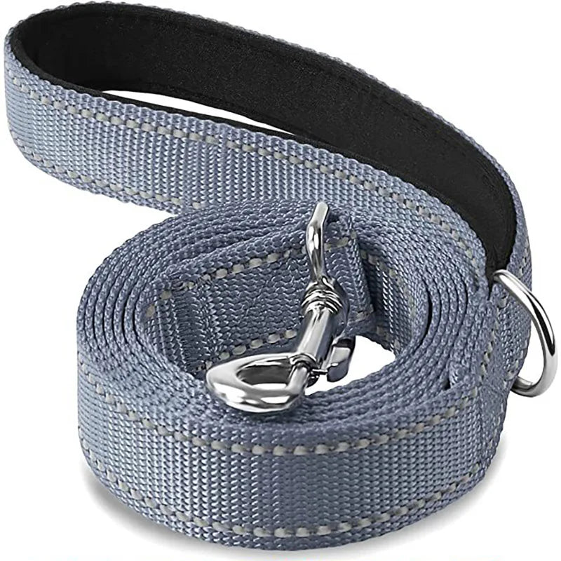Reflective Nylon Dog Leash with Padded Handle, 4, 5 or 6 ft