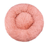Round Plush Dog Bed, Fluffy Donut Bed for Small to Large Dogs