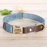 Custom Engraved Dog Collar in PU Leather, 9 Colors