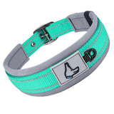 Heavy Duty Padded Dog Collar for Large Dogs, Reflective Nylon