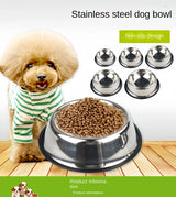 Stainless Steel Dog Bowl with Non-Slip Base, 5 Sizes