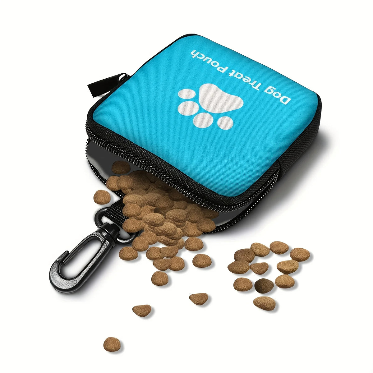 Zippered Dog Treat Pouch with Clip for Walks and Training