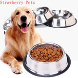 Stainless Steel Dog Bowl with Non-Slip Rubber Base