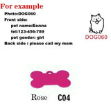 Bone Shaped Dog ID Tags, 2-Pack with Two-Sided Engraving