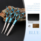 Fenice 6.5 Inch Dog Grooming Scissors Set, Straight, Curved & Thinning