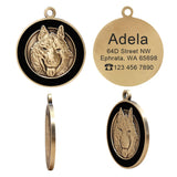 Personalized Dog Breed ID Tag with Engraved Name and Address