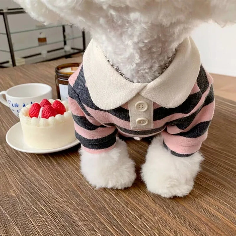Dog Polo Shirt for Small Dogs, Soft Cotton Summer Shirt