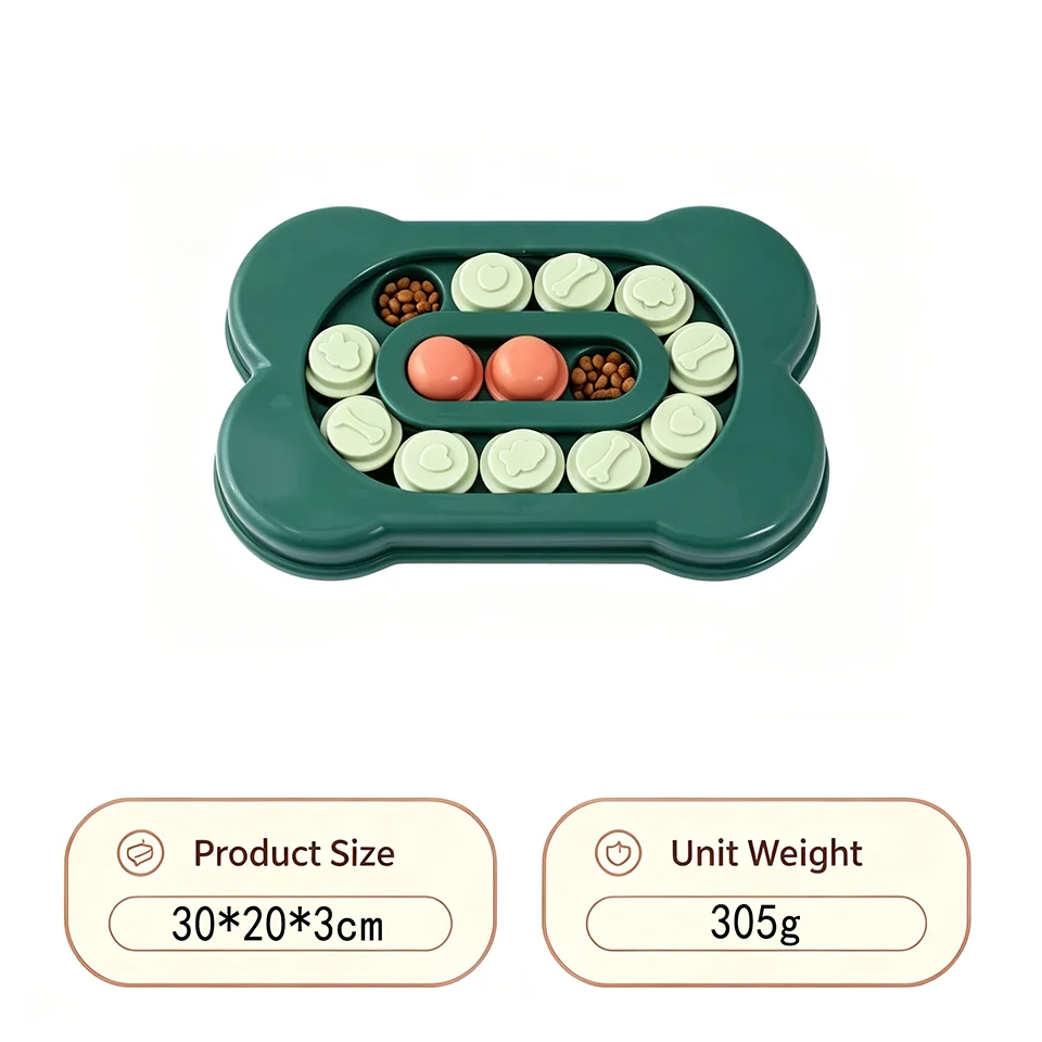 Interactive Dog Puzzle Feeder and Slow Feeder Bowl, 4 Styles