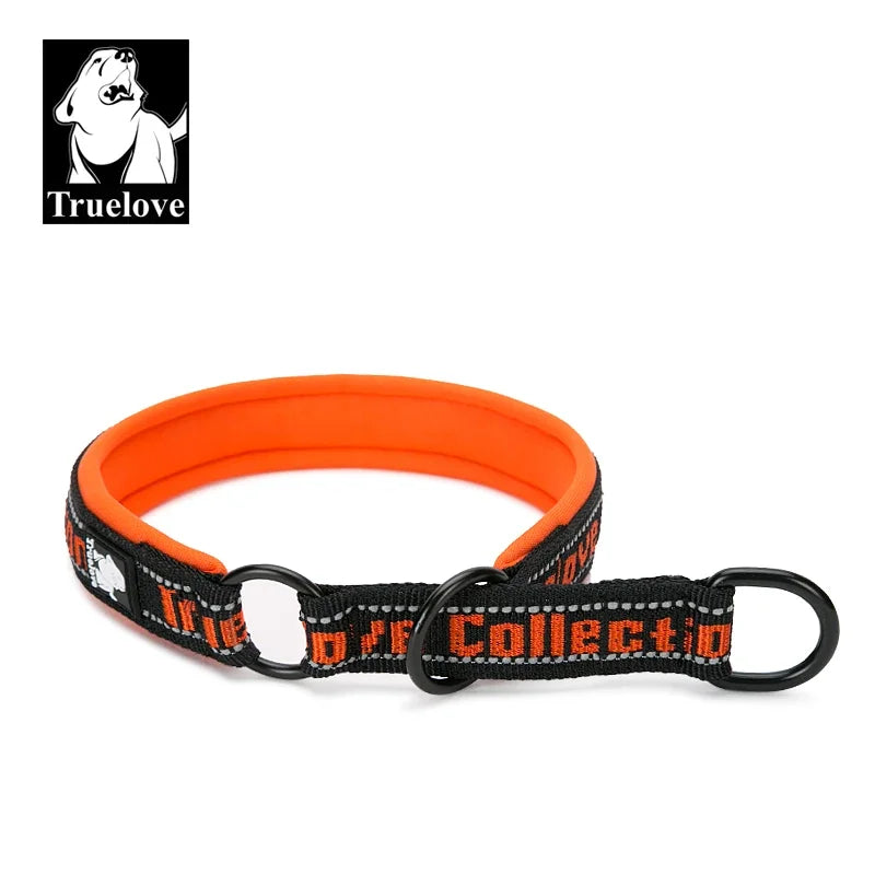 Neoprene Padded Dog Collar with Reflective Nylon, XXS to XXXL