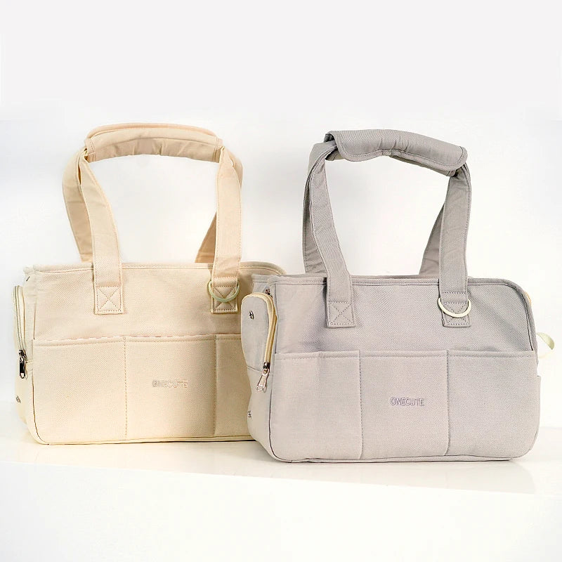 Cotton Dog Carrier Tote Bag for Small Dogs and Cats