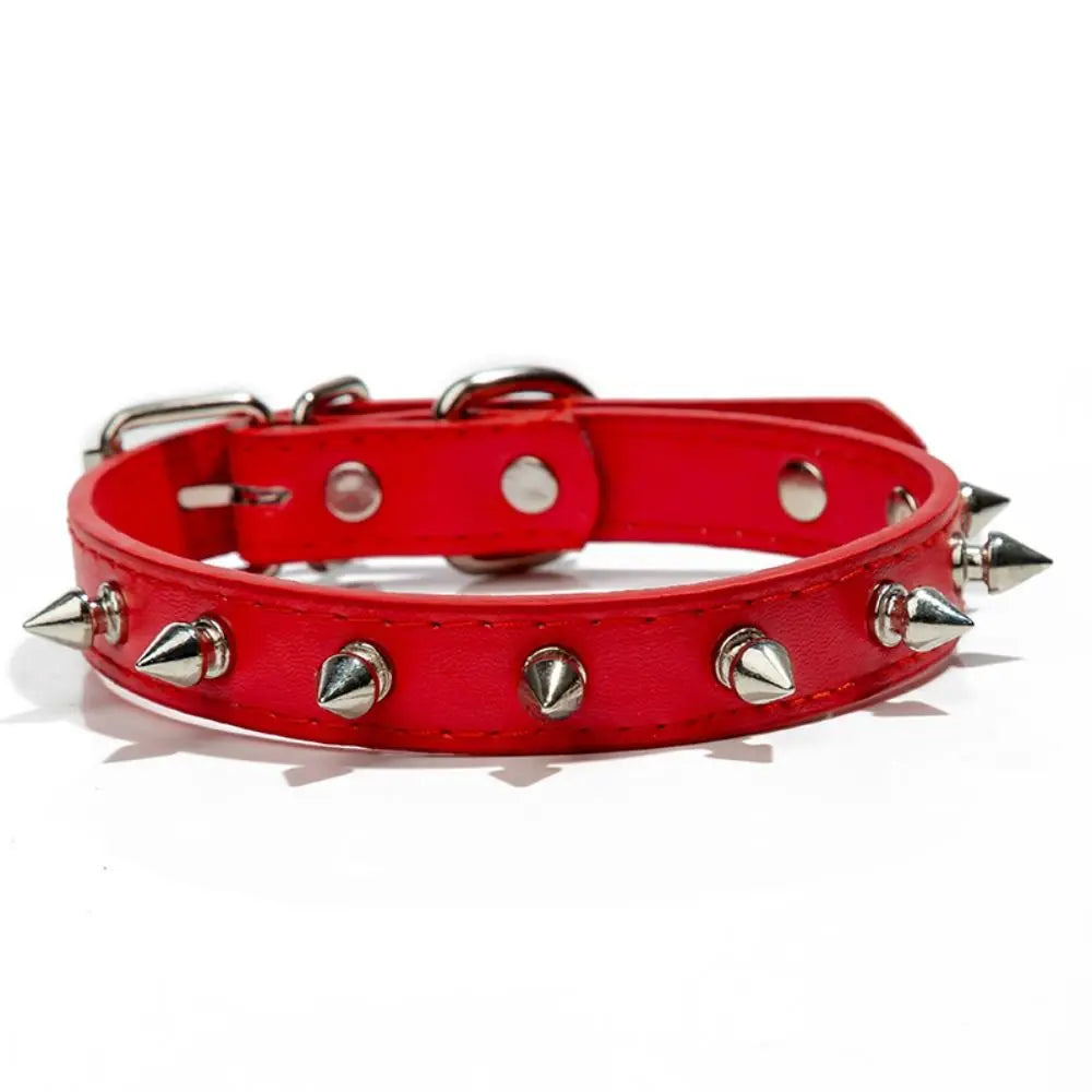 Spiked Studded Dog Collar in PU Leather for Dogs